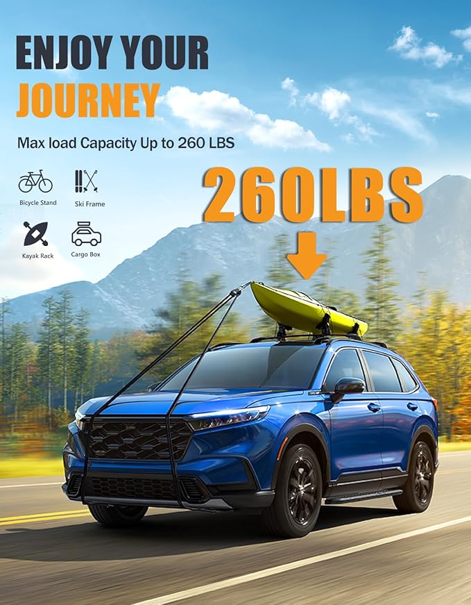 KINGGERI 260lbs Lockable Roof Rack Cross Bars Fit for 2023-2026 Honda CRV CR-V & CRV Sport Hybrid, Heavy Duty All Aluminum Crossbars Rooftop Cargo Basket Luggage Kayak Canoe Snowboard Bike