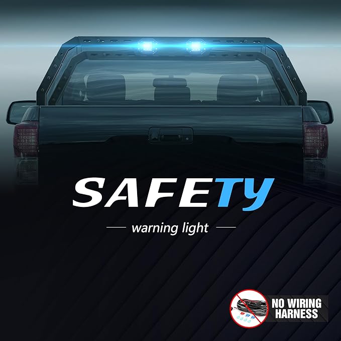 Adjustable 14.6-17.4" High Truck Bed Racks with 2 Led Lights Compatible with Tacoma/Tundra/Silverado 1500/ Sierra 1500/ Ram 1500/ Titan/Frontier/Canyon/Colorado/JT/Ford F-Series/Ranger