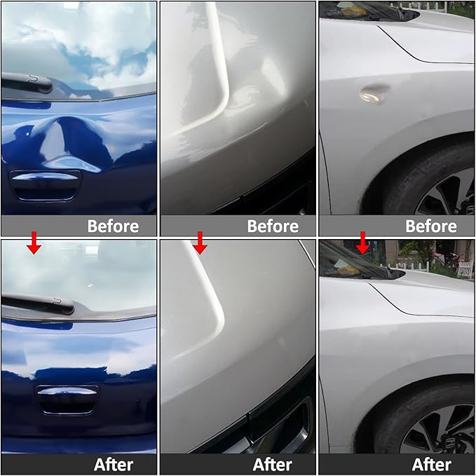 Dent Puller Kit - Paintless Dent Removal Kit, Dent Repair Kit with Slide Hammer T-Bar, Bridge Puller, Car Dent Puller Kit for Auto Hail Damage Door Ding 38 pcs (with Glue Set)