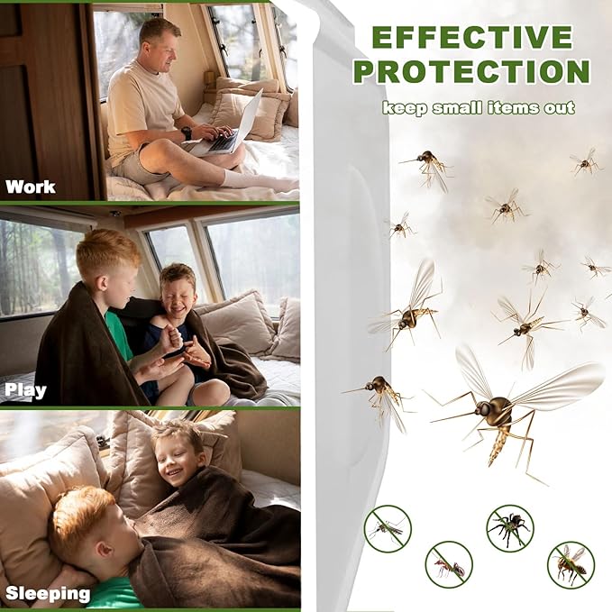 12" RV Screen Door Slider Panel with Latch, Premium Screen Door Protector for RV, Trailer, Camper, Motor Home, Cargo Trailer