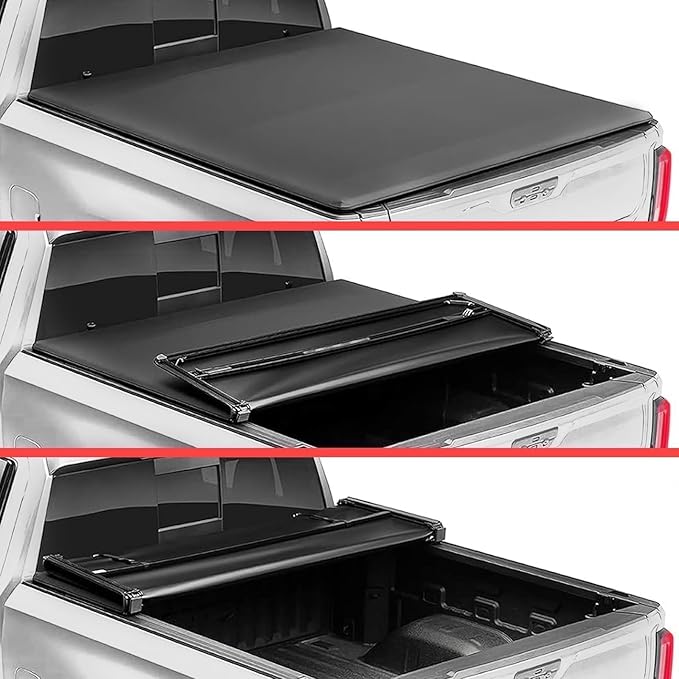 Soft Tri-Fold Truck Bed Tonneau Cover Compatible for 2004-2026 Ford F150 and 2006-2014 Lincoln Mark LT 5.5FT (67.1") Bed