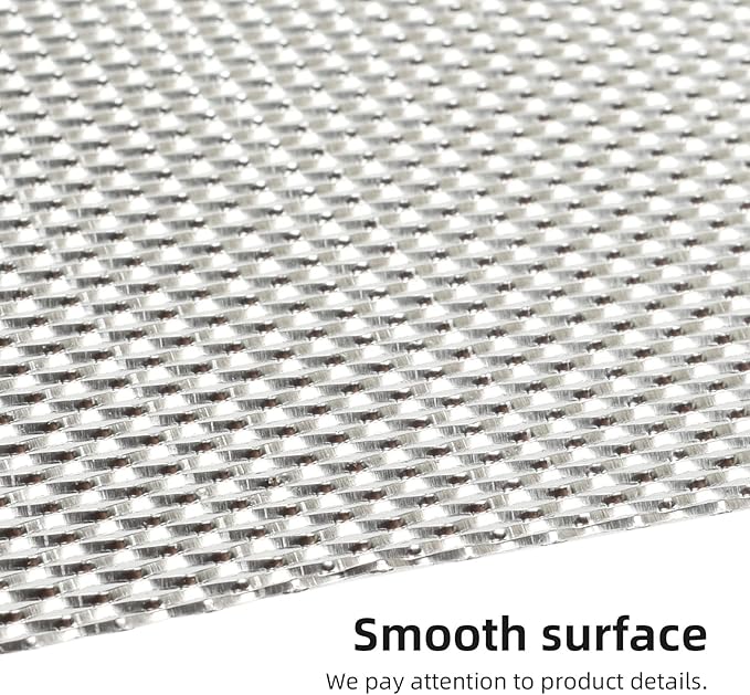 AggAuto 47x16 inches Car Pickup Truck Grill Mesh Spoiler Bumper Vent Aluminum Alloy Automotive Grille Insert Air Intake Racing Rhombic Hole 3x6mm Silver