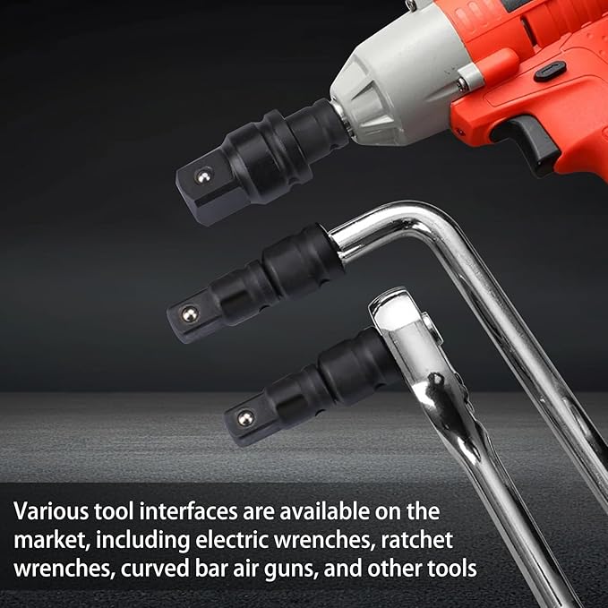 Utoolmart 5 Piece Impact Socket Adapter Set, 1/4" - 3/8" - 1/2" - 3/4" Impact Driver Conversions Conversion Kit & Socket Reducer, Locking Socket Adapter Set, Cr-Mo