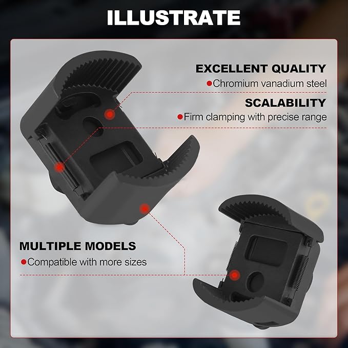 Adjustable Oil Filter Wrench, 80-105 mm (3.15-4.13 inch), Heavy Duty Universal Removal Tool 1/2 inch Drive, Cap Style Perfect Fits