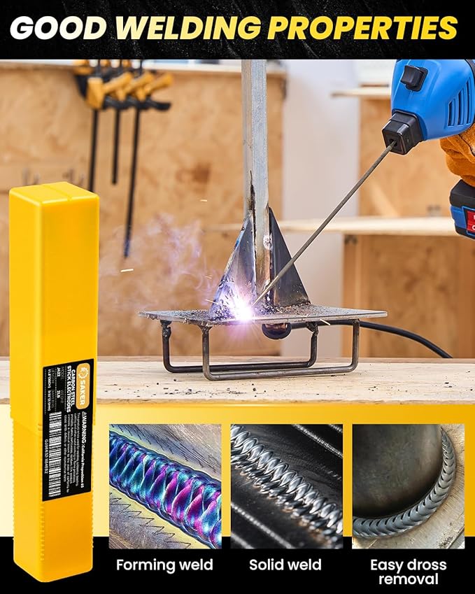 Saker E6013 Welding Rod 3/32'' 2-Pound Carbon Steel Stick Welding Electrodes