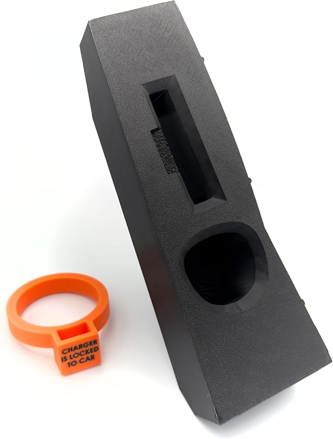 Door Dock for Tesla/J1772 Adapter for Model Y and Charger Locking Ring Bundle 2023-2025 (Orange)