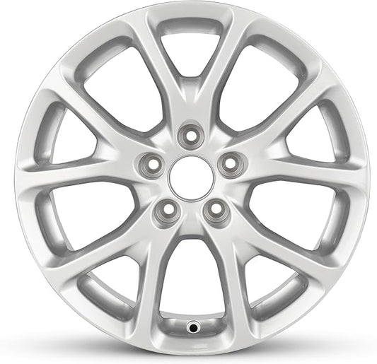 For 2014-2018 Jeep Cherokee 17 Inch Painted Silver Alloy Rim - OEM Direct Replacement - Road Ready SUV Wheel