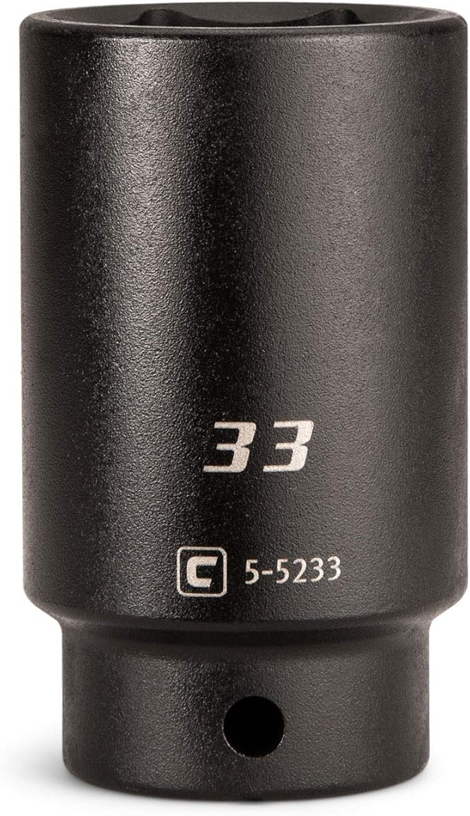 Capri Tools Deep Impact Socket, 1/2-Inch Drive, 6-Point, Metric (33 mm)
