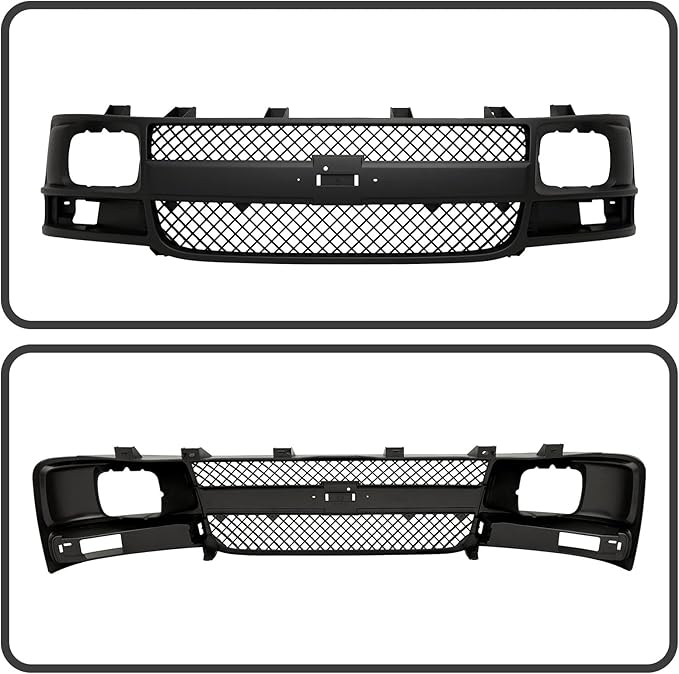 Front Bumper Grill Assembly Fit For Chevrolet Express 1500 2500 3500 2003-2017,Primer Grille Express For Chevrolet Van 03-14 Express 1500,03-17 2500 3500,09-21 Express 4500 GM1200538 25746055
