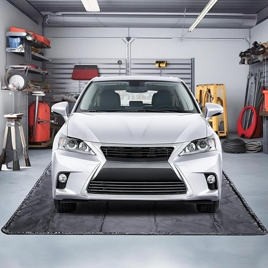 Garage Floor Mat, Garage Car Mat - Non-Slip Waterproof Containment Mat, Heavy Duty Durable Protection, Easy to Clean & Install, Perfect for Garage, Workshop, Parking (7'9"W x 21'L)