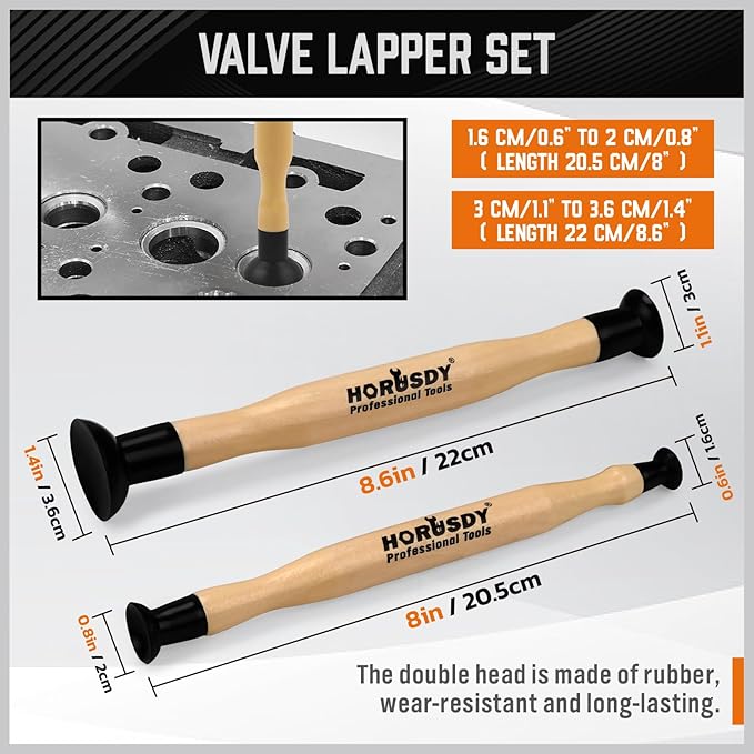 HORUSDY 11-Piece Oil Filter Wrench Set with Storage Case - Swivel Wrenches Fit 2-3/4" to 5-1/4", Adjustable Filter Pliers (9" & 12"), Valve Lapper Set, 3-Jaw Socket, Ratchet Handle for Garage, Repair