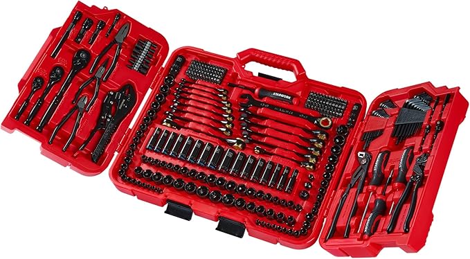 STARWORK TRUE MECHANIC 312-Piece Mechanics Tool Set and Socket Set, Professional, SAE/Metric