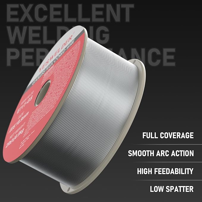 YESWELDER E71T-GS Flux Core Welding Wire, Mild Carbon Steel .035“ 2LB 3Packs, Gasless MIG Wire