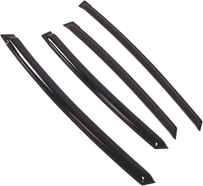 Tuningpros WD2-742 Dark Smoke 4 Pcs Set Window Visor (Outside Mount) Deflector Rain Guard Compatible with 2012-2015 Toyota Prius V