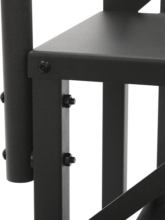 3 Step RV Stairs with Handrails - Hot Tub Steps Portable Mobile Home Stairs for RV, Travel Trailer, Camper Outdoor (Black)