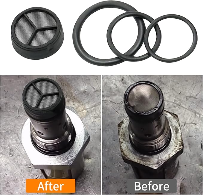 Mekar 6.0 IPR Valve Socket and Oil Rail Adapters Kits and 6.0 High Pressure Oil Pump IPR Valve Air Test Fitting Tool with Seal Kit Compatible with 6.0L Powerstroke Diesel Engine