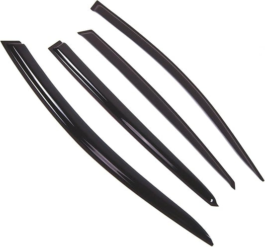 Tuningpros WD2-563 Dark Smoke 4 Pcs Set Window Visor (Outside Mount) Deflector Rain Guard Compatible with 2010-2015 Kia Optima