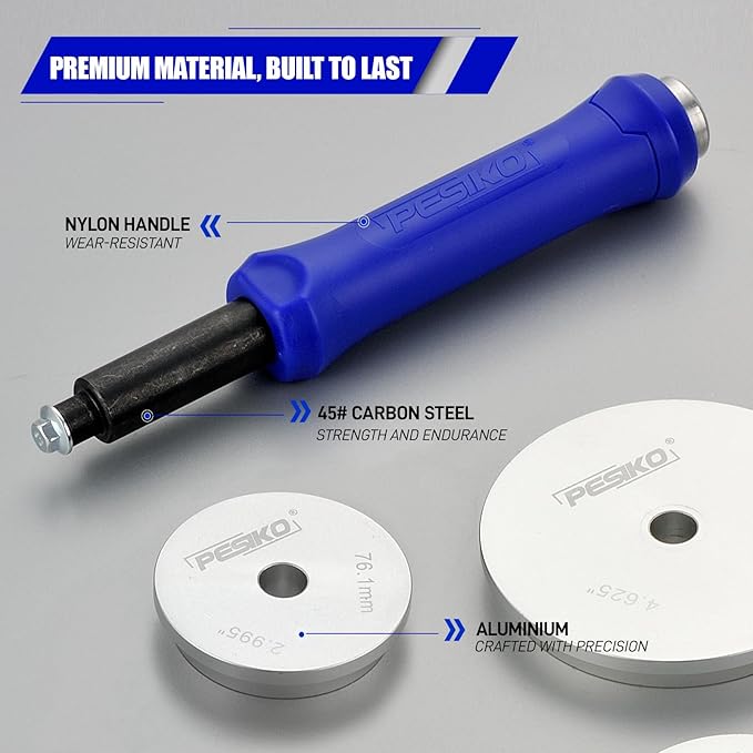 Bearing Race and Seal Driver Kit 13pc - Universal Wheel Bearing Installer Tool for 1-9/16" to 4-5/8" Bearings