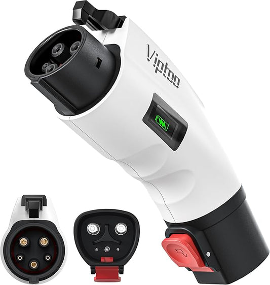 Adapter for Tesla to J1772 Adapter, Compact with Light Indicator, Compatible with Tesla Wall/Mobile/Destination Chargers, Converts Tesla to J1772 for Non-Tesla EVs (for J1772 EVs Only)