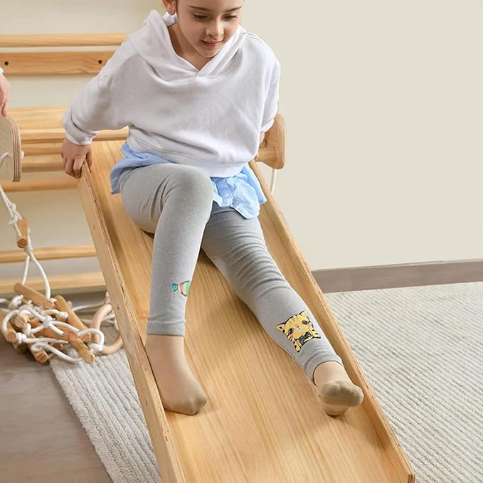 Avenlur Betula Swedish Ladder Wall Gym - Indoor Playset with Swing, Rope Ladder, Pull-Up Bar, and Slide - Indoor Gym for Kids and Adults