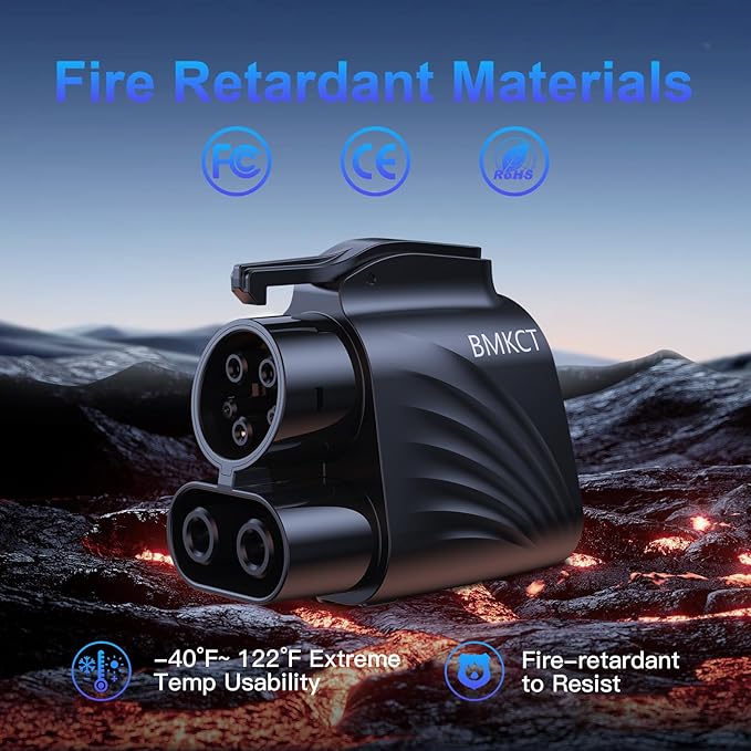 NACS to CCS1 Adapter, 2025 Upgraded 500A/1000V DC 250KW for Tesla Supercharger Adapter for Ford Mustang Mach-E/F-150 Lightning, Rivian, GM, Volvo and Polestar EVs