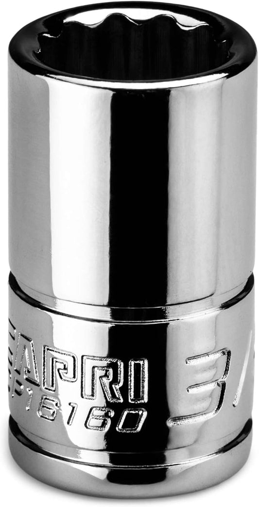 Capri Tools 3/8 in. Shallow Socket, 1/4 in. Drive, 12-point, SAE