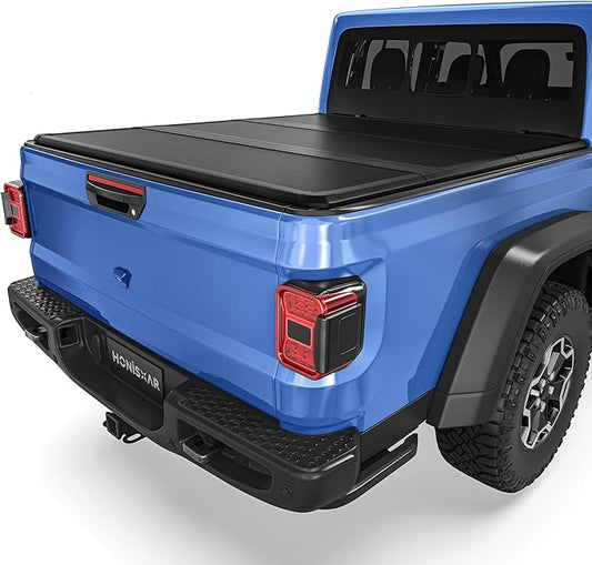 Hard Tri-fold FRP Truck Bed Tonneau Cover Compatible with Jeep Gladiator 2020-2026, 5 Ft Bed