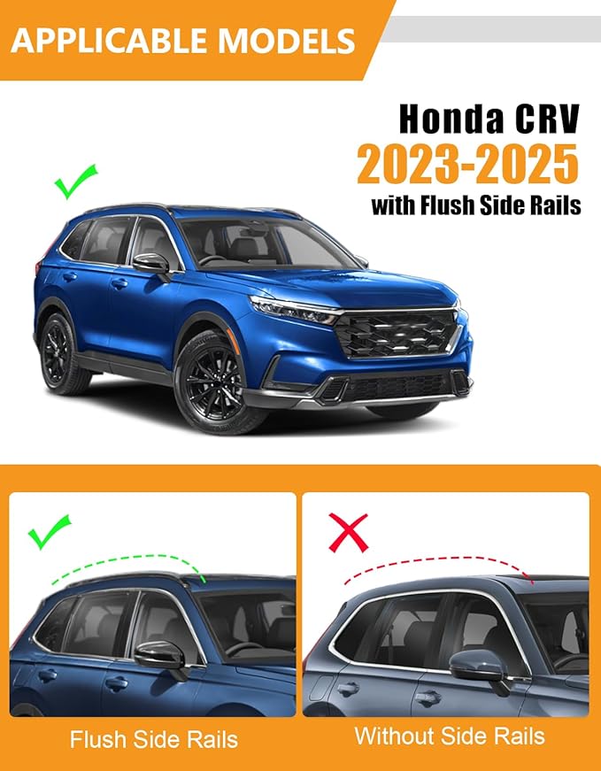 KINGGERI 260lbs Lockable Roof Rack Cross Bars Fit for 2023-2026 Honda CRV CR-V & CRV Sport Hybrid, Heavy Duty All Aluminum Crossbars Rooftop Cargo Basket Luggage Kayak Canoe Snowboard Bike