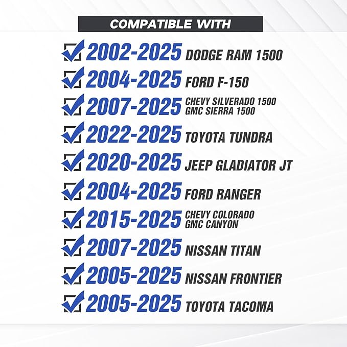 Overland Bed Racks Truck Cargo Carrier Compatible for Tacoma, Silverado & Sierra & Ram 1500, Colorado & Canyon, F150 & Ranger, Tundra, Gladiator JT, Nissan Frontier & Titan