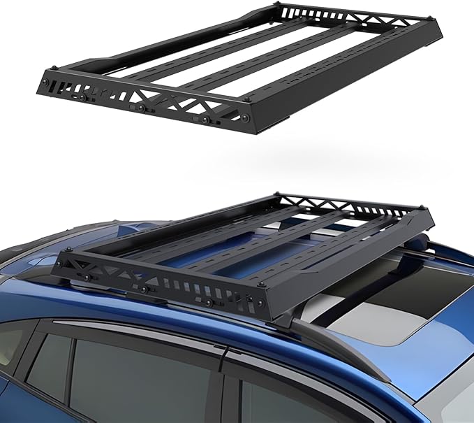 Universal Adjustable Roof Rack for Pickup Trucks - Compatible with Mid-Size& Full-Size Models, Q235A Carbon Steel, Powder-Coated Black Finish, Multiple Mounting Options Available