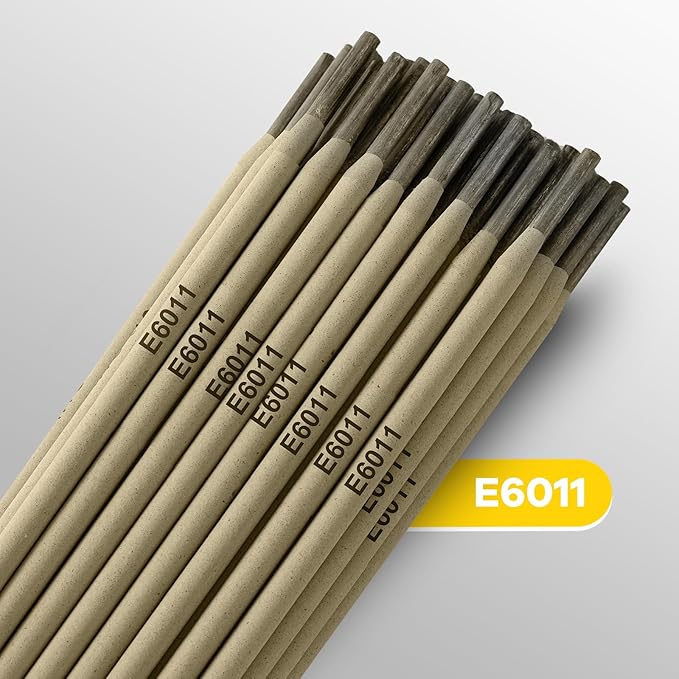 E6011 Welding Rods 1/8" 2.2LB - Carbon Steel Stick Electrodes with Low Spatter & Easy Slag Removal for ARC Welding, Home Repair, Construction