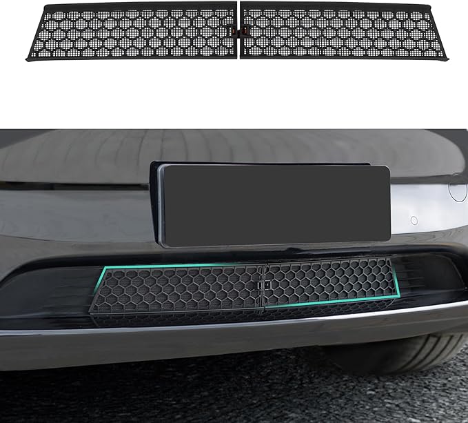 REFORM DESIGN Front Grill Mesh Insert Compatiable with 2020-2024 Tesla Model Y, Air Vent Cover Guard Replacement for Tesla Model Y Accessories, Black(NOT FIT 2025 2026 JUNIPER)