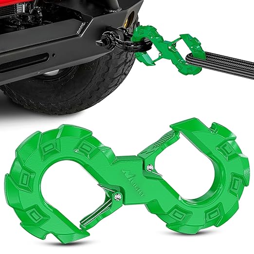 Nilight S-Shape Shackle, Quick Release Tow Hook for Winch Cable Ropes, 33,000 lbs Heavy Duty for Off-Road Recovery, Towing Extension, Tree Saver, Winch Shackle, Forged Steel, Green