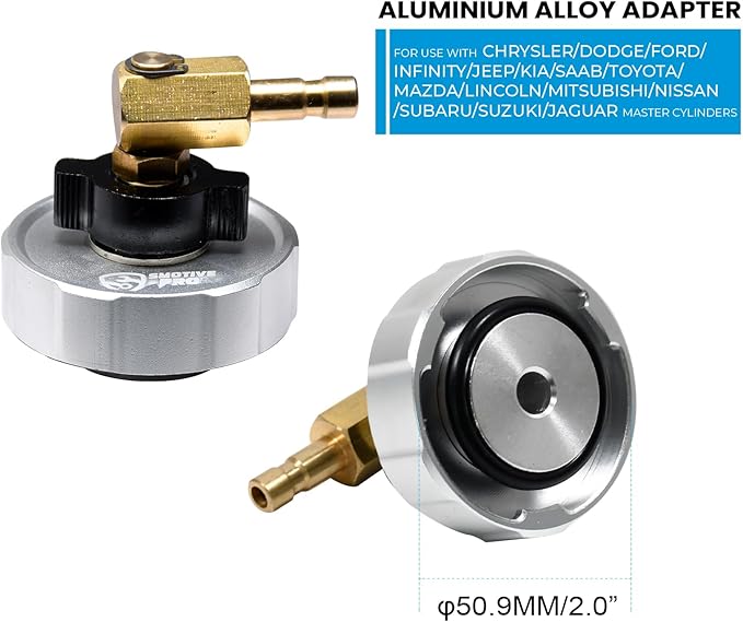 3L Manual Brake Bleeder Fluid Pump and 1L Waste Oil Bottle, One Man Professional Brake Bleeder Kit Suitable for Chrysler/Dodge/Ford/Jeep/Infinity/Mazda/Jaguar