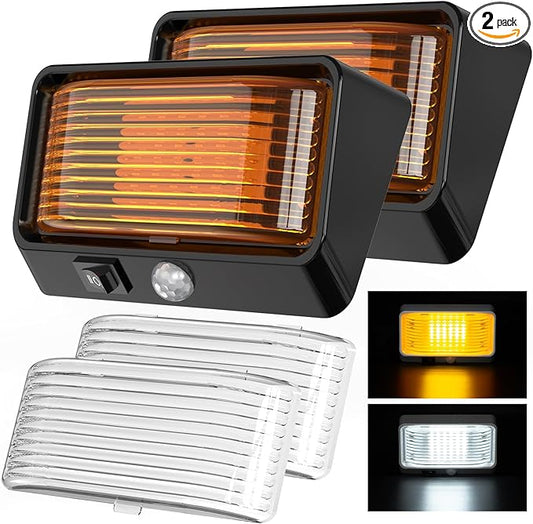 BlueFire RV Exterior LED Porch Light with Motion Sensor – Waterproof, Energy Efficient, Easy Installation, Bright Outdoor LED Lighting for Camper, Trailer, Motorhome (Black)
