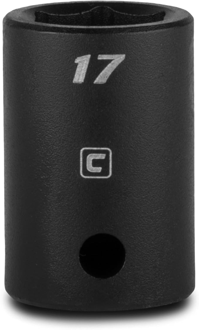 Capri Tools 17 mm Shallow Impact Socket, 1/2-Inch Drive, 6-Point, Metric