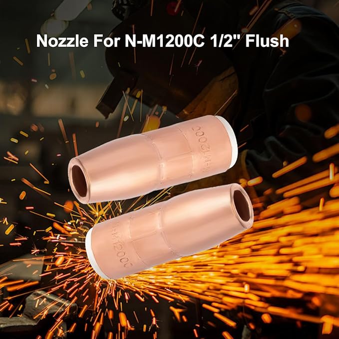 Nozzle For N-M1200C 1/2" Flush AccuLock MDX Fits Miller MDX-250 MDX250 EZ-Select MIG Welding Guns Part 5-PK