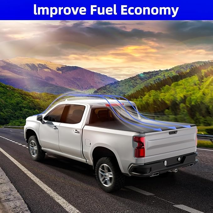 Soft Roll-Up Truck Bed Cover Compatible with 2015-2026 Ford F-150 | 5'5" Bed (66") Black