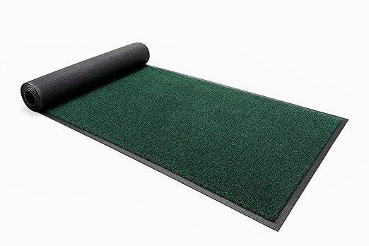 Guardian Floor Protection 94032040 Platinum Series Indoor Wiper Floor Mat, Rubber with Nylon Carpet, 3' Length, 20' Width, Green