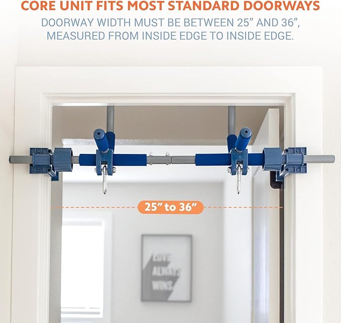 Gym1 Pull Up Bar for Doorway | Door Frame | No Screws Installation for Upper Body Fitness Workout at Home Gym | Made from Professional-Grade Steel