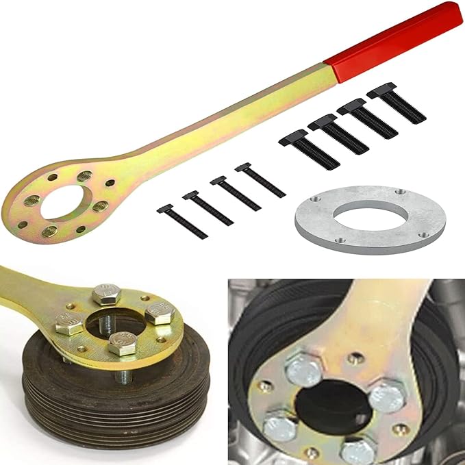Crank Pulley Tool Kit Screw Wrench Holder Compatible with Subaru Imprezas Legacy Outback Foresters XT Baja SVX Saab 9-2X