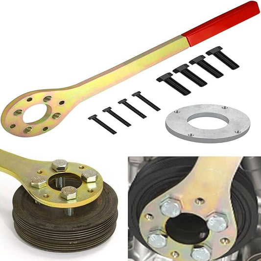 Crank Pulley Tool Kit Screw Wrench Holder Compatible with Subaru Imprezas Legacy Outback Foresters XT Baja SVX Saab 9-2X