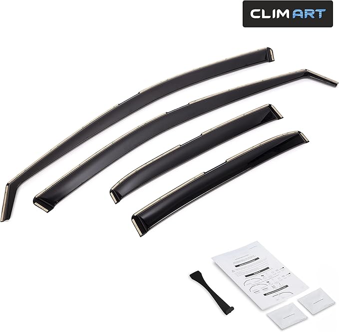 CLIM ART in-Channel Incredibly Durable Rain Guards Compatible with Toyota Camry 2018-2024, Original Window Deflectors, Vent Window Visors, Vent Deflector, 4 pcs. - 618111