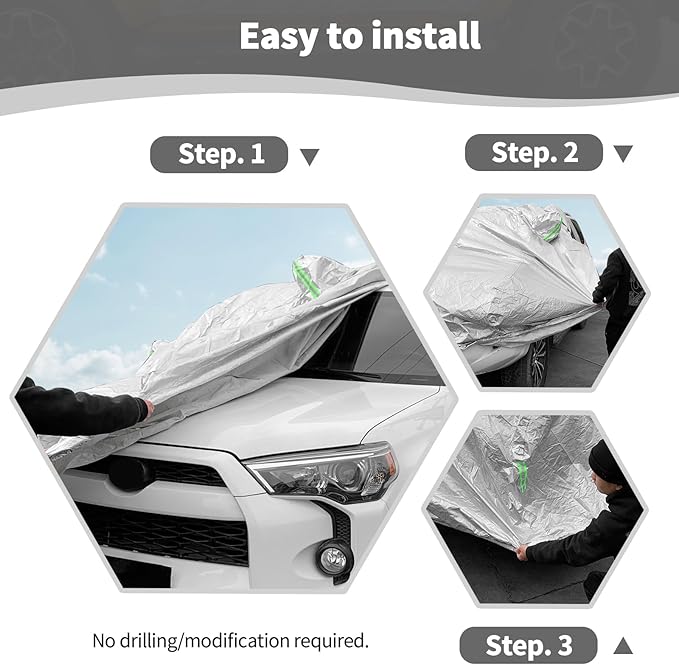 RT-TCZ for 4Runner Car Cover with Zipper Compatible with Toyota 4Runner 2010-2023 Exterior Protector Accessories