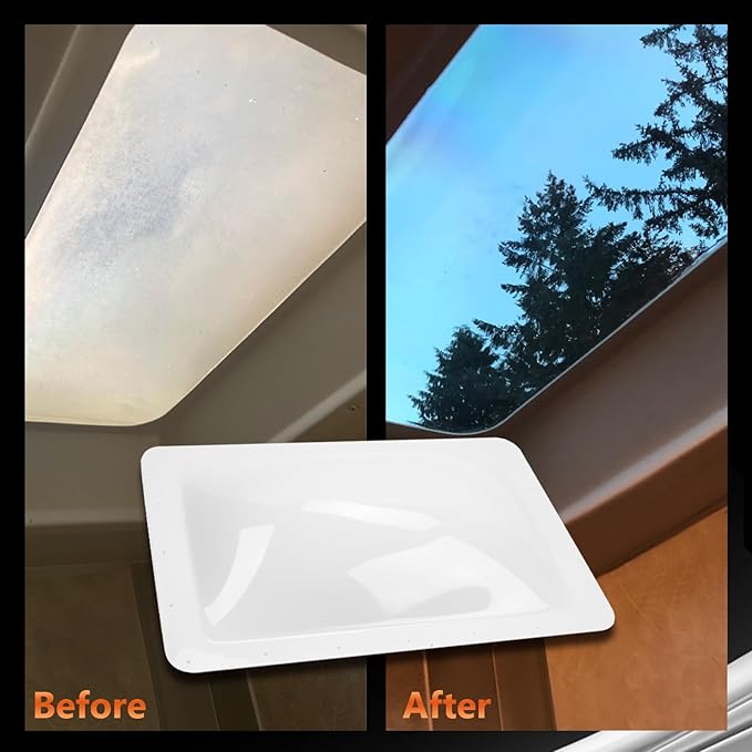RV Skylight Replacement | 18" x 26" Camper Skylight | RV Shower Skylight Replacement | Fit Standard 14" x 22" Openings | White