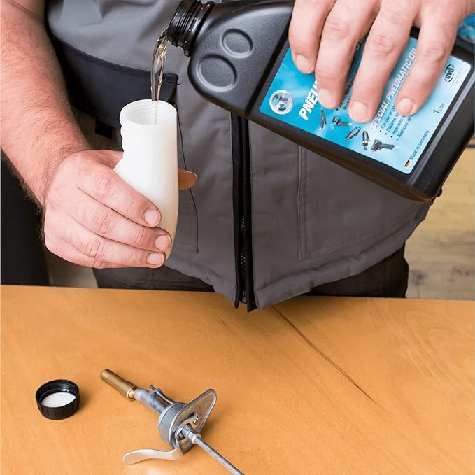 HAZET Pneumatic Oil 9400-100 I Filling Quantity: 3.38 Ounces I for use in Motor-Driven Pneumatic Tools - Reduces air Motor wear and Increases Machine Service Life