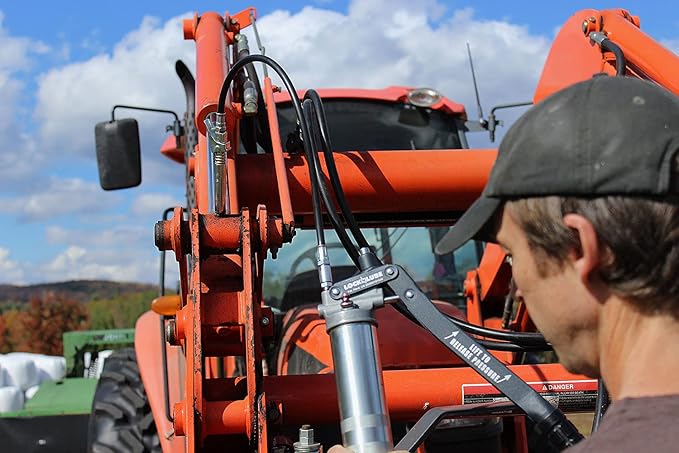 LockNLube Professional Series Lever Grease Gun. Includes Our Patented Grease Coupler (Locks on, Stays on, Won't Leak!) Plus a 20" Hose and in-line Hose Swivel.