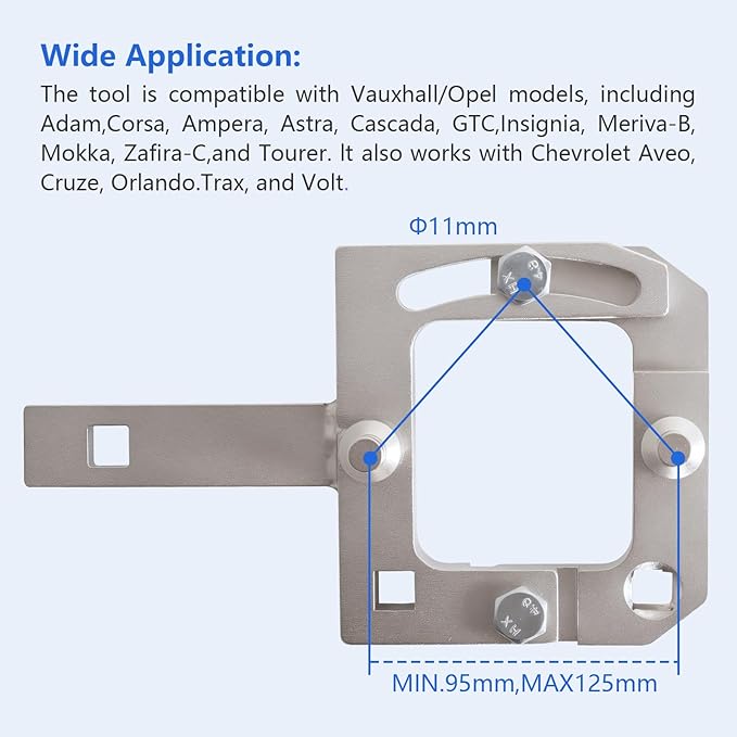 Crankshaft Pulley Holding Timing Tool Fit for Vauxhall/Opel Equiv EN-49979 Adam Meriva - Securely Remove Crankshaft Pulley Bolts