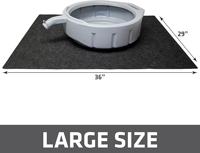 Drymate Oil Spill Mat (29" x 36"), Premium Absorbent Oil Pad, Reusable, Washable, Durable, Waterproof Backing Contains Liquids, Protects Garage Floor Surface (USA Made)