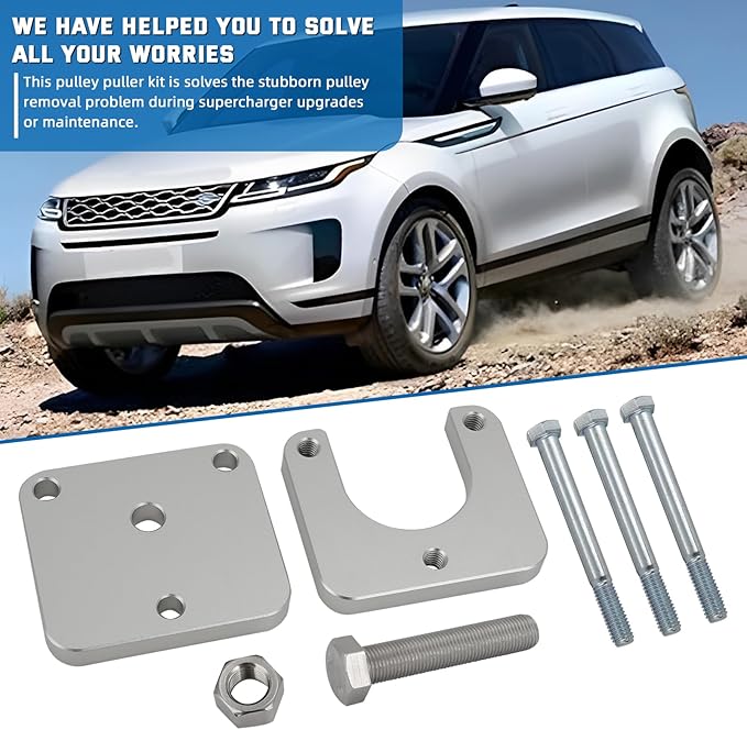 AUTOVIC Pulley Puller Kit for 5.0 3.0 Jaguar & Land Rover Superchargers for QS418SS Install Kit